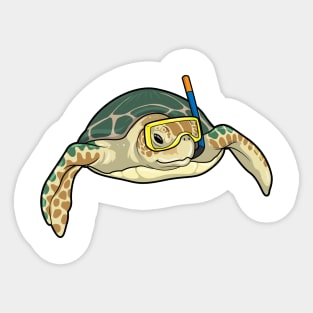 Turtle Diver Snorkel Sticker